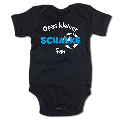 G-graphics Opas Kleiner Schalke Fan Baby Body Suit Strampler 250.0289 (3-6 Monate, schwarz) von G-graphics