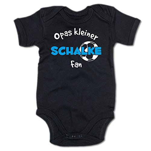 G-graphics Opas Kleiner Schalke Fan Baby Body Suit Strampler 250.0289 (3-6 Monate, schwarz) von Lupsty