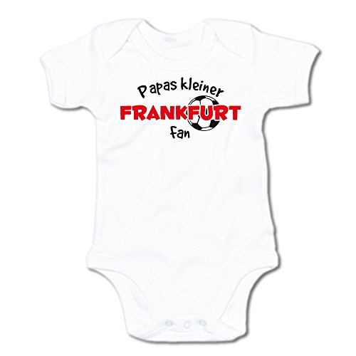 G-graphics Papas Kleiner Frankfurt Fan Baby-Body (250.0240) (3-6 Monate, weiß) von G-graphics