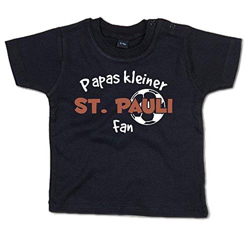 Papas Kleiner St. Pauli Fan Baby T-Shirt 266.0240 (12-18 Monate, schwarz) von G-graphics