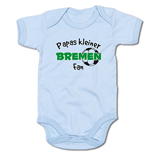 G-graphics Papas Kleiner Bremen Fan Baby-Body (250.0241) (0-3 Monate, blau) von G-graphics