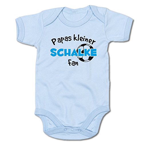 G-graphics Papas Kleiner Schalke Fan Baby-Body (250.0233) (0-3 Monate, blau) von G-graphics