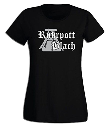 Ruhrpott Blach Damen T-Shirt 160.0143 (M, schwarz) von G-graphics