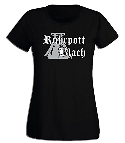 Ruhrpott Blach Damen T-Shirt 160.0143 (S, schwarz) von G-graphics