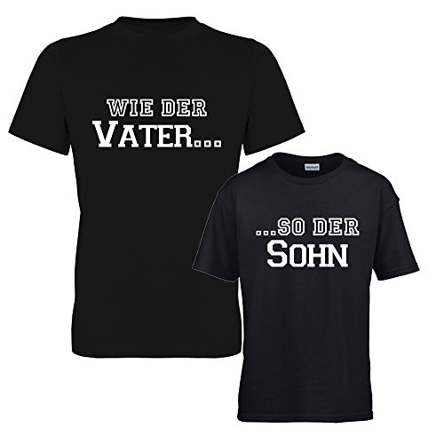 Wie der Vater. & .so der Sohn Shirt Set Vater & Sohn (293.0029) (Vater 2XL / Kind 134-140) von G-graphics