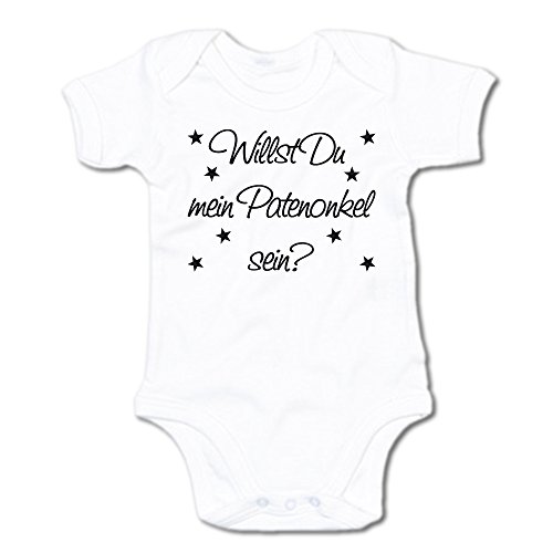 G-graphics Willst Du Mein Patenonkel Sein? Baby Body Suite Strampler 250.0203 (0-3 Monate, weiß) von G-graphics