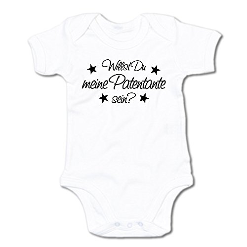 G-graphics Willst Du Meine Patentante Sein? Baby Body Suite Strampler 250.0185 (0-3 Monate, weiß) von G-graphics