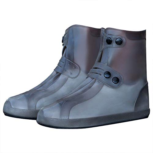 G-LIKE Wasserdicht Rutschfest Schuhbezug Zubehör - Outdoor Regen Schutz Ausrüstung Verschleißfest Stiefel Schuhüberzug Weich Faltbar Dichte Sohle Passform für Damen Herren (XL, Braun (Mittelstiefel)) von G-LIKE