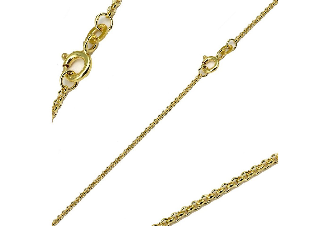 G & J Collier Erbskette 333 8Karat Gold 1,50mm 45 - 50cm Halskette (inkl. Schmucketui), Made in Germany von G & J