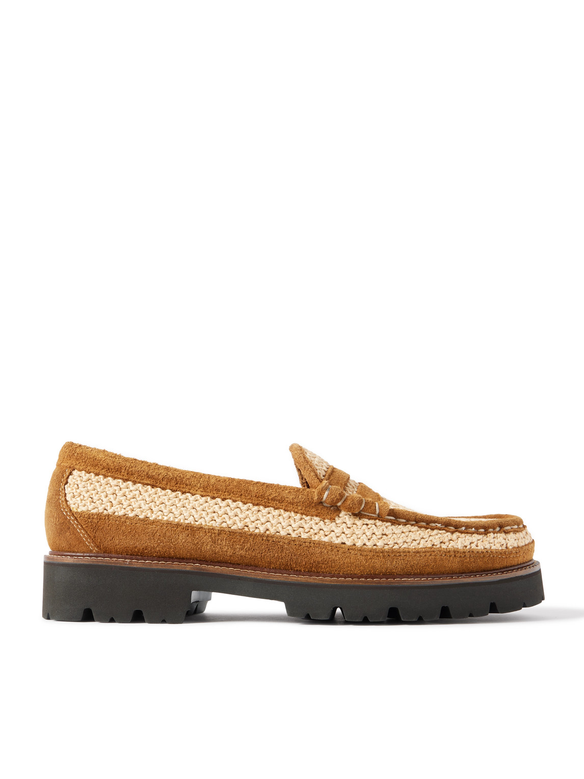 G.H. BASS - Corridor Larson Weejuns Raffia and Suede Loafers - Men - Brown - US 9 G.H. BASS - Corridor Larson Weejuns Raffia and Suede Loafers - Men - Brown - US 9 von G.H. BASS