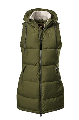 G.I.G.A. DX Damen GW 30 WMN QLTD VST Steppweste mit Kapuze/Funktionsweste in Daunenoptik, olivgrün, 42 von G.I.G.A. DX