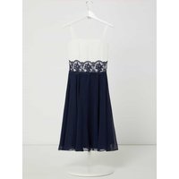 G.O.L. Kleid aus Chiffon mit ornamentaler Spitze in Marine, Größe 152 von G.O.L.