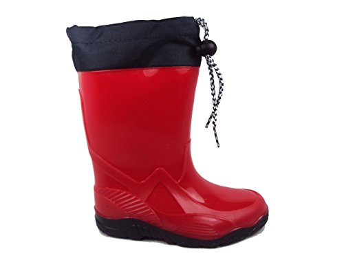 G&G Regenstiefel für Kinder, mit Kordelzug, hergestellt in Italien, Rot - rot - Größe: 24 EU G&G Regenstiefel für Kinder, mit Kordelzug, hergestellt in Italien, Rot - rot - Größe: 24 EU von G1
