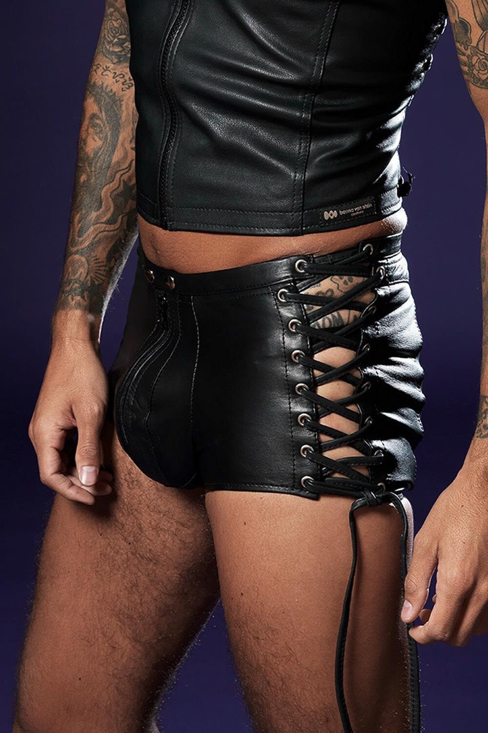 Hit Ledershorts Mit Schnürung Hit Ledershorts Mit Schnürung von G29Leatherfashion