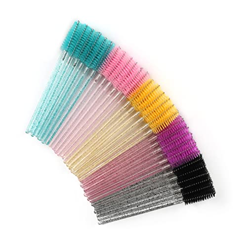 G2PLUS Einweg Wimpern Bürstchen, Bunt Mascara Bürstchen, 100 Stück Wimpernbürste für Wimpernverlängerung von G2PLUS