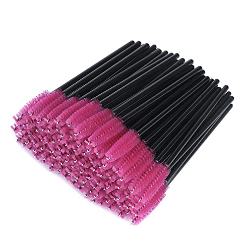 G2PLUS 100 Stk Einweg Wimpernbürste - Einweg Mascara Zauberstäbe - Mascara Bürsten für Wimpernverlängerung - Schwarz und Rose von G2PLUS