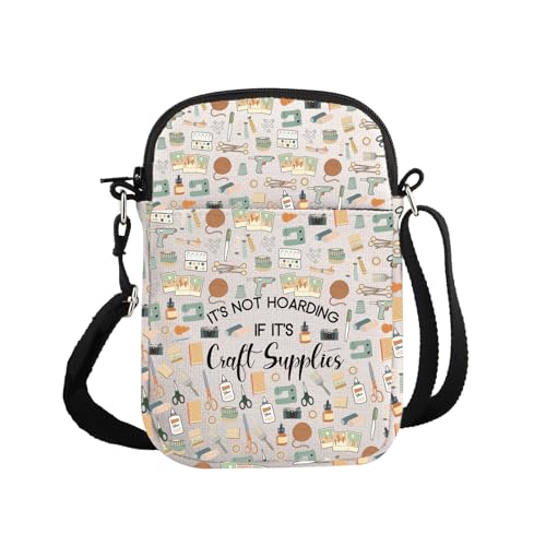 G2TUP Bastlergeschenk "It's Not Hoarding If It", Make-up-Tasche, Bastelzubehör, Kosmetiktasche, Nähliebhaber, Geschenk, Bastelbedarf - S von G2TUP