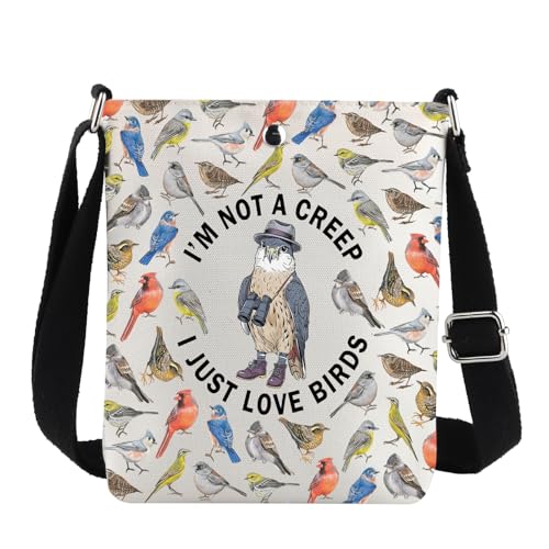 G2TUP Bird Nerd Crossbody Bag Bird Watcher Gifts Bird Lovers Shoulder Bag Twitcher Gifts Bird Watching Gift, I'm Not a Creep, Western G2TUP Bird Nerd Crossbody Bag Bird Watcher Gifts Bird Lovers Shoulder Bag Twitcher Gifts Bird Watching Gift, I'm Not a Creep, Western von G2TUP