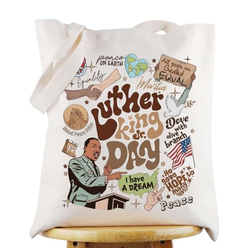 G2TUP Black History Month Tote Bag Black Power Gift He Gave Hope To Many People Shoulder Bag African Women Pride Merch, L King Day Tg von G2TUP