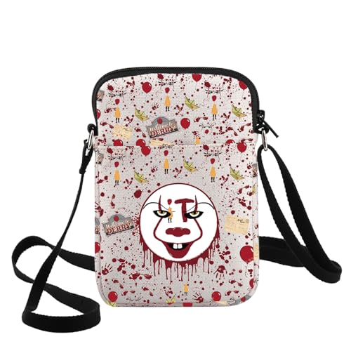 G2TUP Horror-Clown-Tasche mit verstellbarem Riemen, Horror-Film-Fans, Geschenk, Horror-Motiv, Crossbody-Tasche, Clown-Merchandise-Artikel, Stiftweise Cb von G2TUP