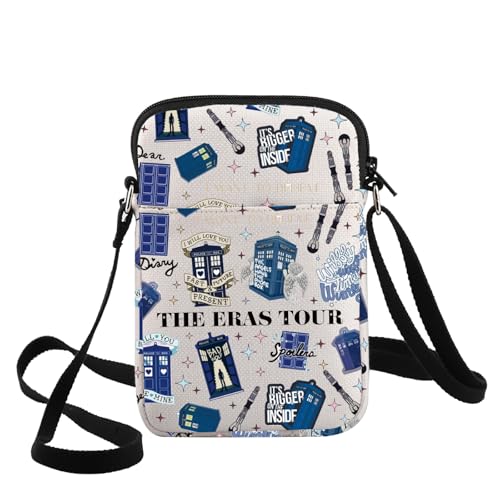 G2TUP Police Box Crossbody Bag Williams & Rose Tyler Fans Geschenk Polizist Boxen Tour Umhängetasche Doctor Theme Merchandise, Police Box Tou Cb von G2TUP