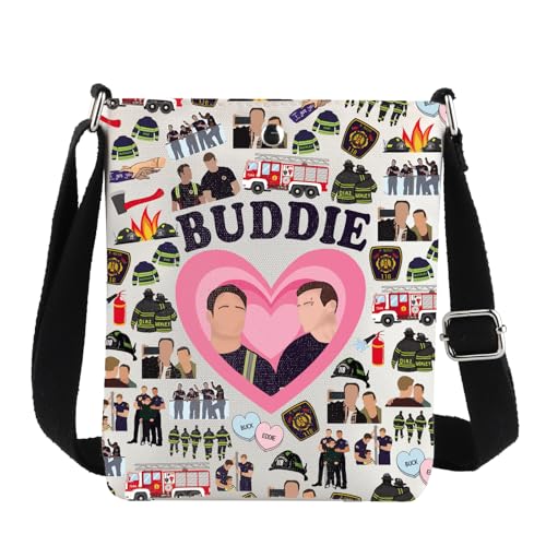 G2TUP Eddie & Buck Crossbody Bag Eddie & Buck Fans Gitfs Firefighter TV Show Geschenke Team 118 Geschenk First Responder Umhängetasche, Buddie Cb, Western von G2TUP