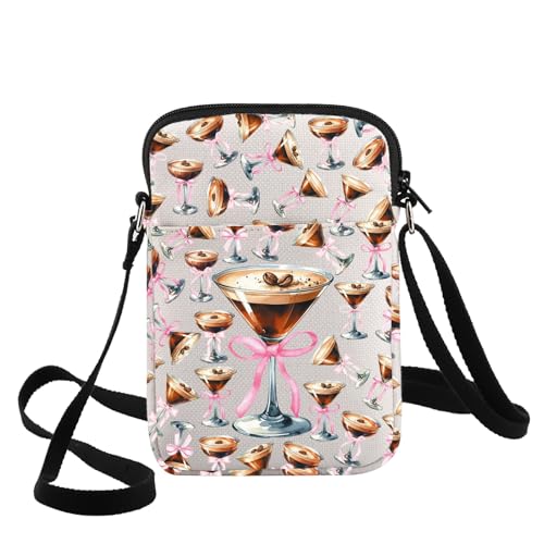 G2TUP Espresso Martini Crossbody Bag Coffee Martini Lover Gift Coffee Cocktail Bachelorette Party Shoulder Bag, Coffee M Cb, Umhängetasche von G2TUP
