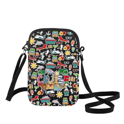 G2TUP Funny Cruise Life Crossbody Bag Cruise Vacation Gifts Cruising Shoulder Bag For Cruise Lovers Cruise Journey Sling Bag, Cruise Life Bl Cb, Umhängetasche von G2TUP