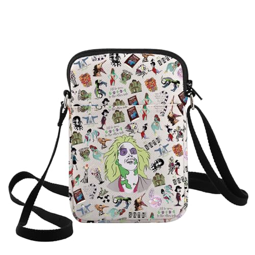 G2TUP Ghost & Lydia Deetz Umhängetasche Barbara & Adam Fans Geschenk Humorvoller Film verstellbarer Riemen Tasche Charles & Delia Merch, It's Showtime Tg von G2TUP