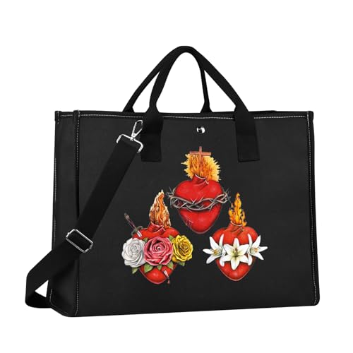 G2TUP Jesus & Maria & Joseph Heart Crossbody Bag Sacred Immaculate Heart Most Chaste Heart Of Joseph Catholic Shoulder Bag, 3heart Tg2, Western von G2TUP