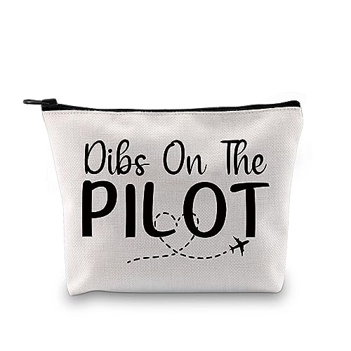 G2TUP Kosmetiktasche für Piloten, Freundin, Dibs On The Pilot, Frau, Kosmetiktasche, "I Love My Pilot Gift, Dibs On The Pilot MB von G2TUP