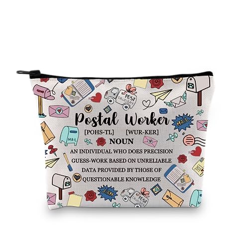 G2TUP Mail Carrier Thank You Gift Postal Worker Definition Makeup Bag Postal Worker Cosmetic Bag Mail Lady Post Office Gift, Postangestellter Definition MB von G2TUP