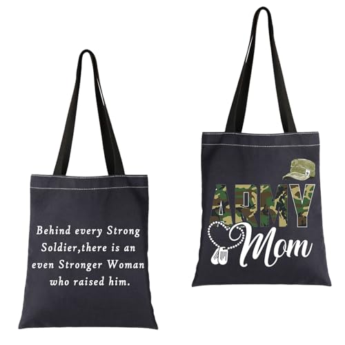 G2TUP Military Mom Kosmetiktasche Mama Geschenk Danke Militär Mutter Kulturbeutel Hinter jedem starken Soldat ist eine sogar starke Frau, Militär Mama T, Modern von G2TUP