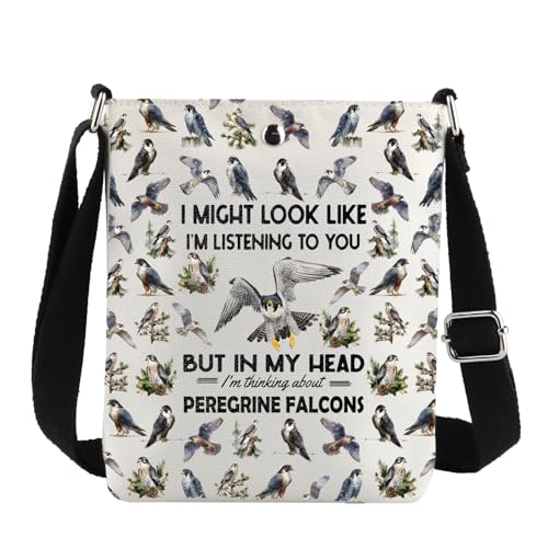 G2TUP Peregrine Falcon Crossbody Bag Wanderfalke Geschenke Schnellste Vogel Geschenke Raptor Enthusiast Umhängetasche, Peregrine Cb, Western von G2TUP