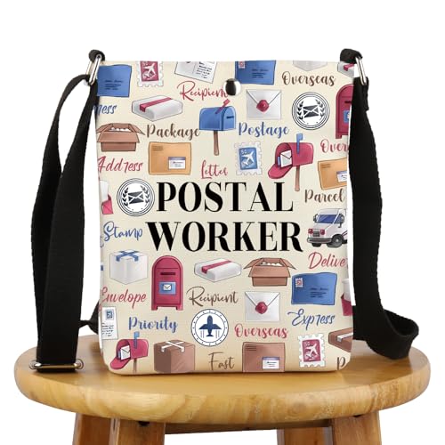G2TUP Postarbeiter Wertschätzung Geschenk Postarbeiter Worte Crossbody Bag Mail Lady Reisetasche Post Büro Geschenk, Postarbeiter Words X von G2TUP