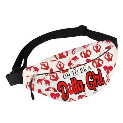 G2TUP Red Elephant Sorority Gürteltasche, Griechisches Sorority-Geschenk, Oh To Be A Girl Sisterhood Hip Pack Utensilien, Merch, Oh To Be WB, Umhängetasche von G2TUP