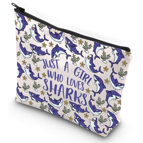 G2TUP Shark Gifts for Shark Lovers Travel Organizer Makeup Bag Just A Girl Who Loves Sharks Week Gift Ideas, Loves Sharks New, Modern von G2TUP