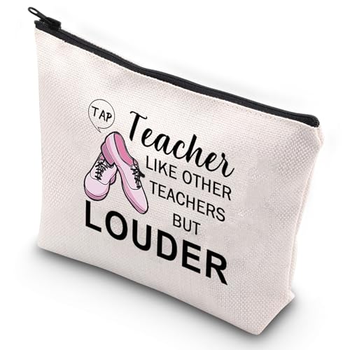 G2TUP Tap Dancing Instructor Kosmetiktasche Tap Dancer Geschenk Tap Teacher Like Other Teachers But Louder Zip Organizer, Tap Teacher Make-up-Tasche, 无 von G2TUP