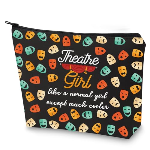 G2TUP Theater Girl Like a Normal Girl Except Much Cooler Drama Theater Masken Gemusterte Tasche Theater Make-up Tasche, Theater-Make-up-Tasche, Modern von G2TUP