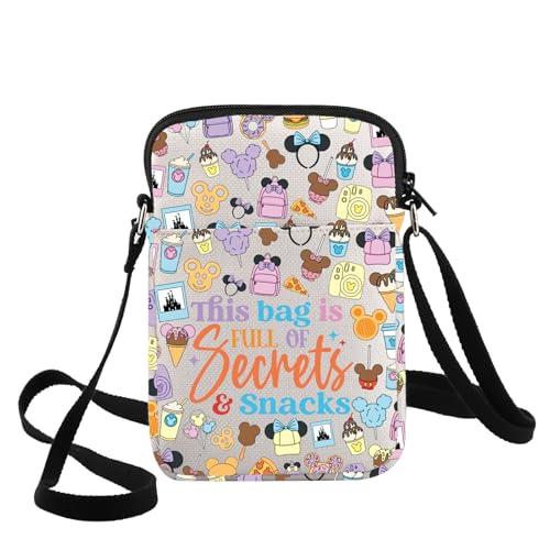 G2TUP Umhängetasche mit Maus-Snack-Liebhaber, Geschenk für Snack-Liebhaber, diese Tasche voller Geheimnisse und Snacks, Schultertasche für Familienausflüge, Snacking Merch, Tasche Full of Secrets Cb von G2TUP