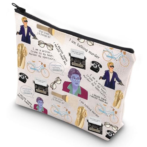 G2TUP Vintage Mystery Fan Make Up Organizer Jessica Fletcher Fan Geschenk Whodunit TV Show Kosmetiktasche, Murder Make-up-Tasche, 无 von G2TUP