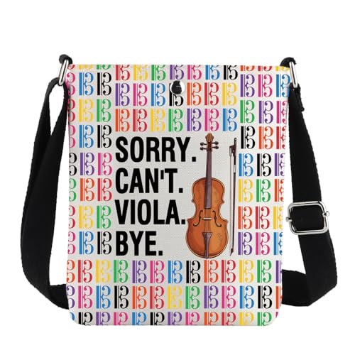 G2TUP Viola Crossbody Bag Violist Geschenke Violas Spieler Geschenke Alt Schlüssel Geschenk Viola Musiker Umhängetasche, Viola Bye.cb, Western G2TUP Viola Crossbody Bag Violist Geschenke Violas Spieler Geschenke Alt Schlüssel Geschenk Viola Musiker Umhängetasche, Viola Bye.cb, Western von G2TUP