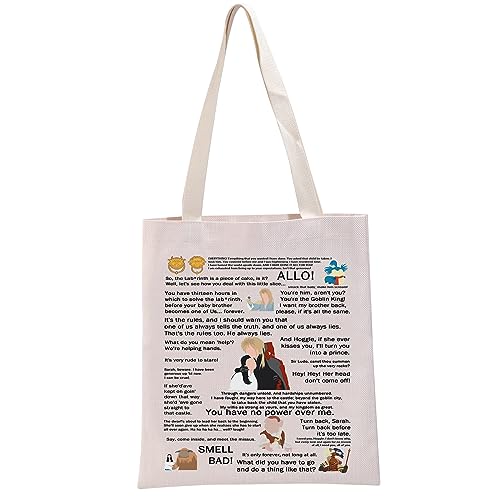 G2TUP Vom Film inspiriertes Geschenk Allo Tragetasche Filmzitat Druck Handtasche Film Merch Fantasy Fdventure Filmliebhaber Fan Geschenk, Allo Tb, Large von G2TUP