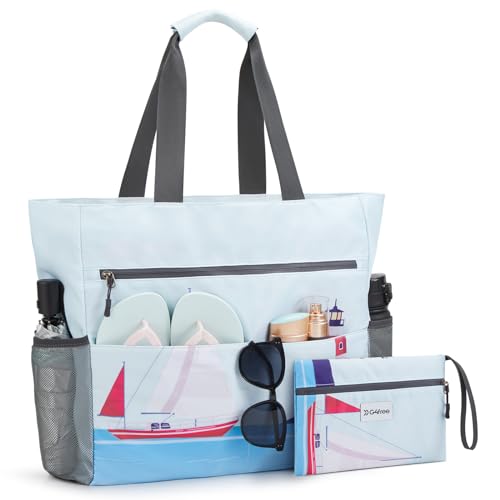 G4Free 35L Strandtasche XXL Familie & Badetasche Faltbar Groß/Wasserdicht/Leicht für Shopping Strandurlaub und Schwimmbäder G4Free 35L Strandtasche XXL Familie & Badetasche Faltbar Groß/Wasserdicht/Leicht für Shopping Strandurlaub und Schwimmbäder von G4Free