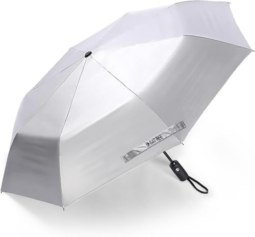 G4Free 42 Inch UPF 50+ UV-Schutz Reiseschirm Sonnenschutzschirm Winddicht Silberbeschichtung Sonnenblockierender Regenschirm von G4Free