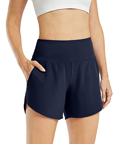 G4Free Activewear-Shorts für Damen Hohe Taille Yoga Kurz Hose mit Taschen Laufhose Sportshorts für Fitnessstudio Ausbildung von G4Free