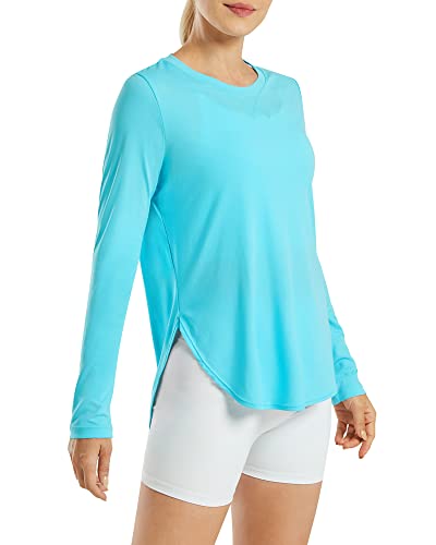 G4Free Sport Blusen für Damen Sonnenschutz Shirt UV Schutz Langarmshirt UPF 50+ Sportshirt Rashguards Yoga Ausbildung Draussen Gym Laufshirt von G4Free