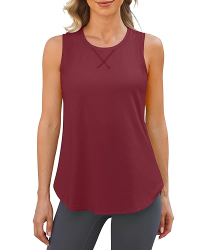 G4Free Damen Sport Tank Top Racerback Sporttop Leicht Weich Tanktop Locker Atmungsaktiv Ärmelloses Schnelltrocknend Laufen Fitness Shirt von G4Free