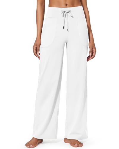 G4Free Hohe Taille Yogahose Sporthose für Damen mit Taschen Weites Bein Jogginghose mit Drawstring Weich Bequeme Anzughose Fitness für Arbeiten Trainieren G4Free Hohe Taille Yogahose Sporthose für Damen mit Taschen Weites Bein Jogginghose mit Drawstring Weich Bequeme Anzughose Fitness für Arbeiten Trainieren von G4Free
