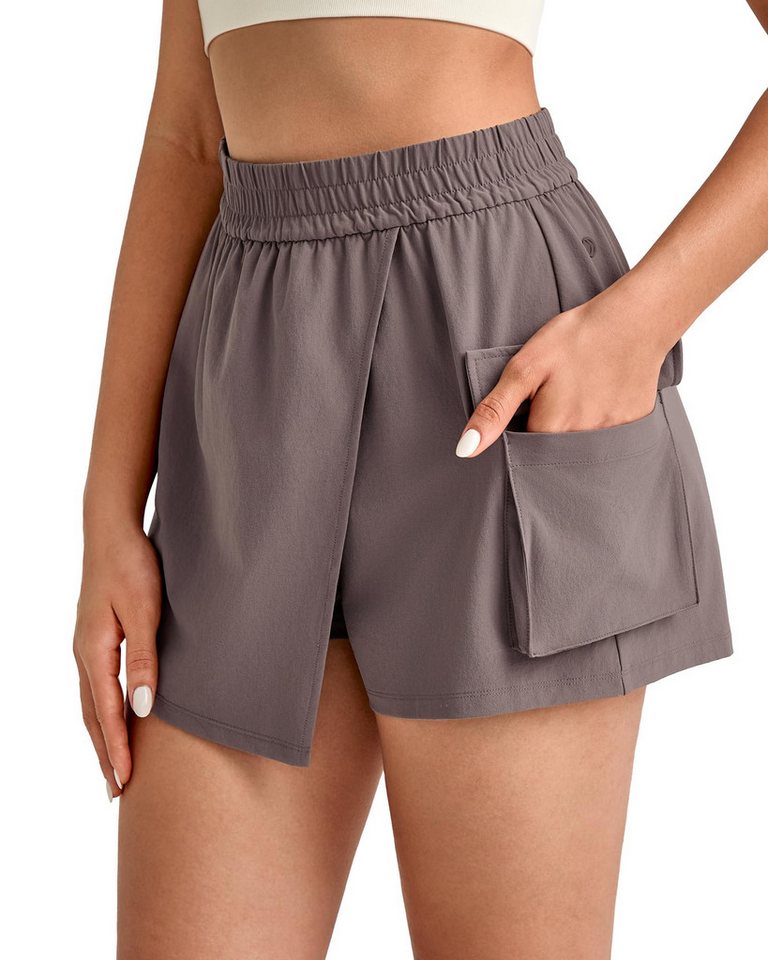 G4Free Hosenrock G4Free Damen Kurzer Hosenrock Wandershorts Wickelröcke sportliche Innenhose mit Taschen von G4Free